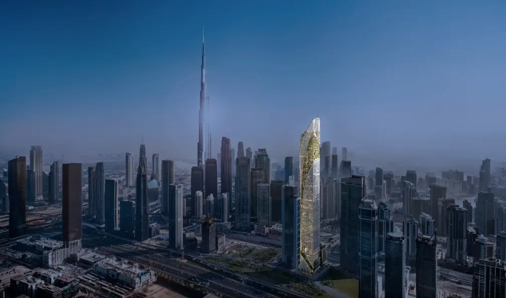 The tower's position on Sheikh Zayed Road between DIFC, Downtown and Business Bay