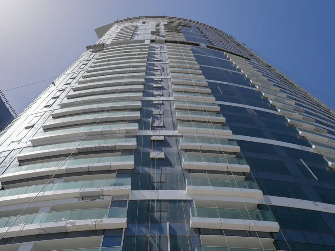 Palm Beach Towers rising at the gateway to Palm Jumeirah