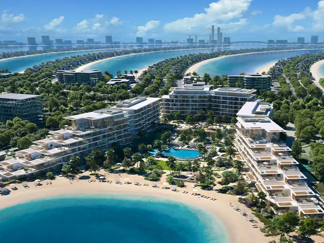 Aerial view of Palm Central Private Residences on Palm Jebel Ali